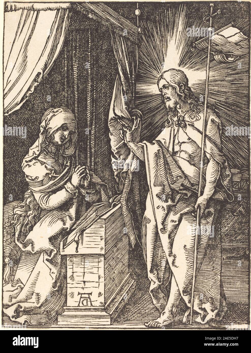 Christus Erscheinen zu seiner Mutter; wahrscheinlich C. 1509/1510 Albrecht Dürer, Christus zu seiner Mutter, wahrscheinlich c 1509-1510 Stockfoto