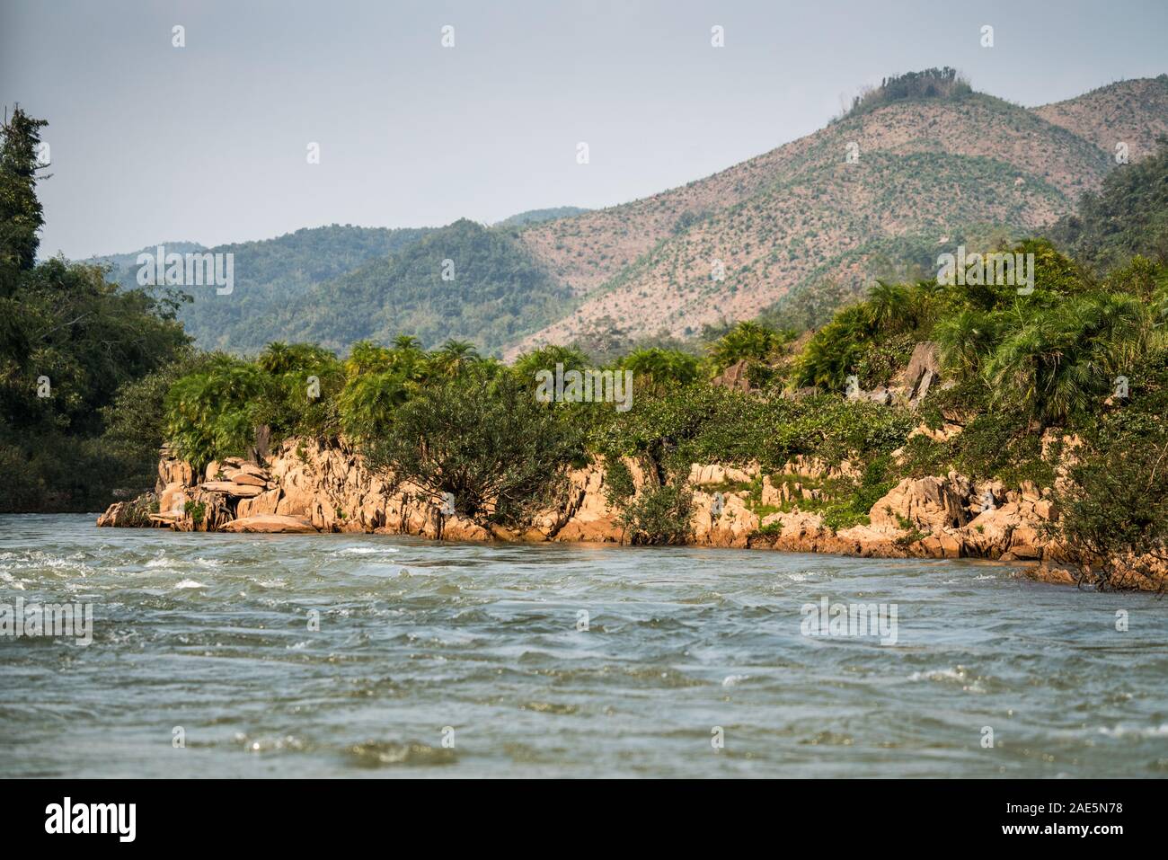 Nam Ou Fluss, Laos, Asien. Stockfoto