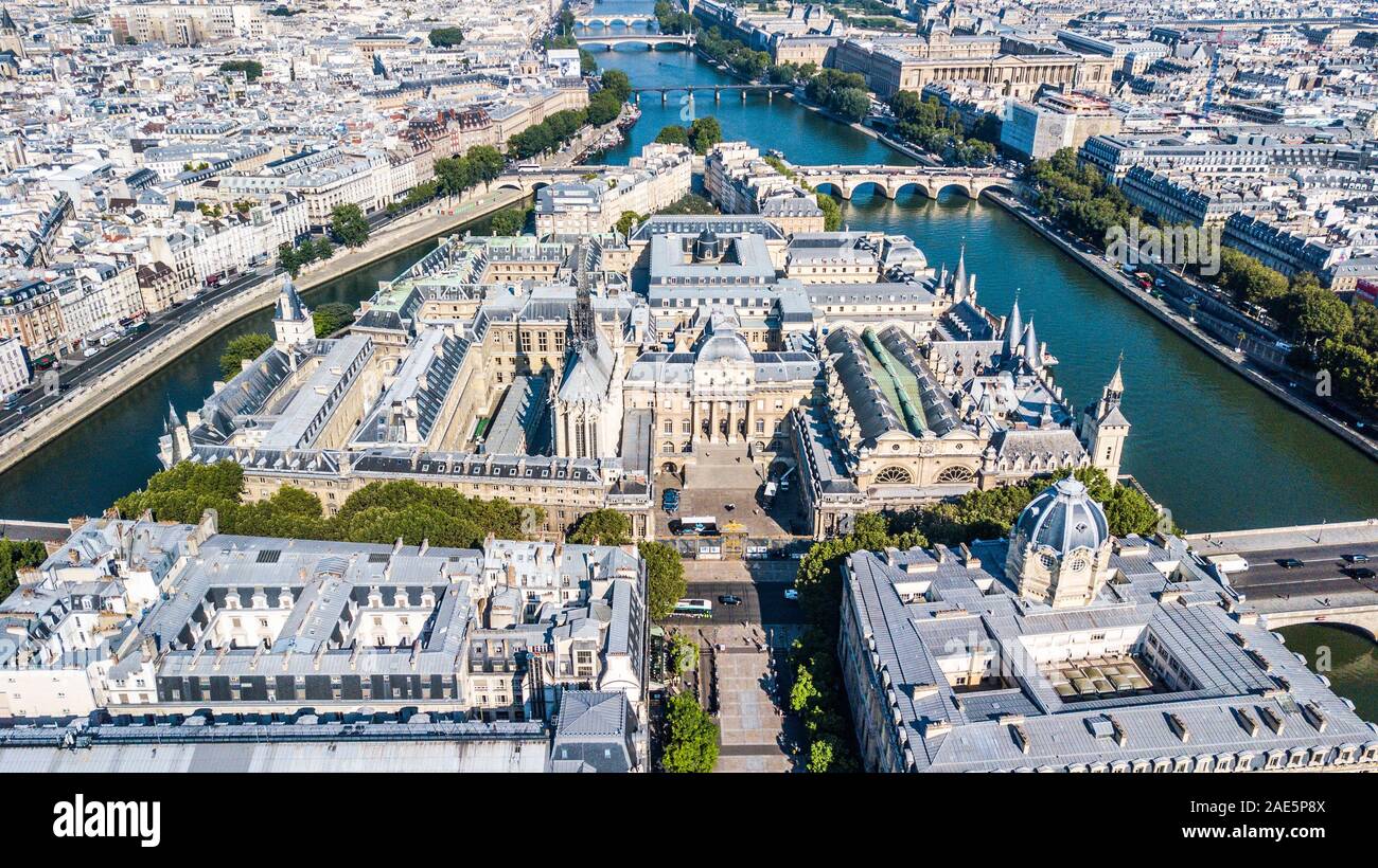 Palais de Justice de Paris, Stadt Courthouse, Paris, Frankreich Stockfoto