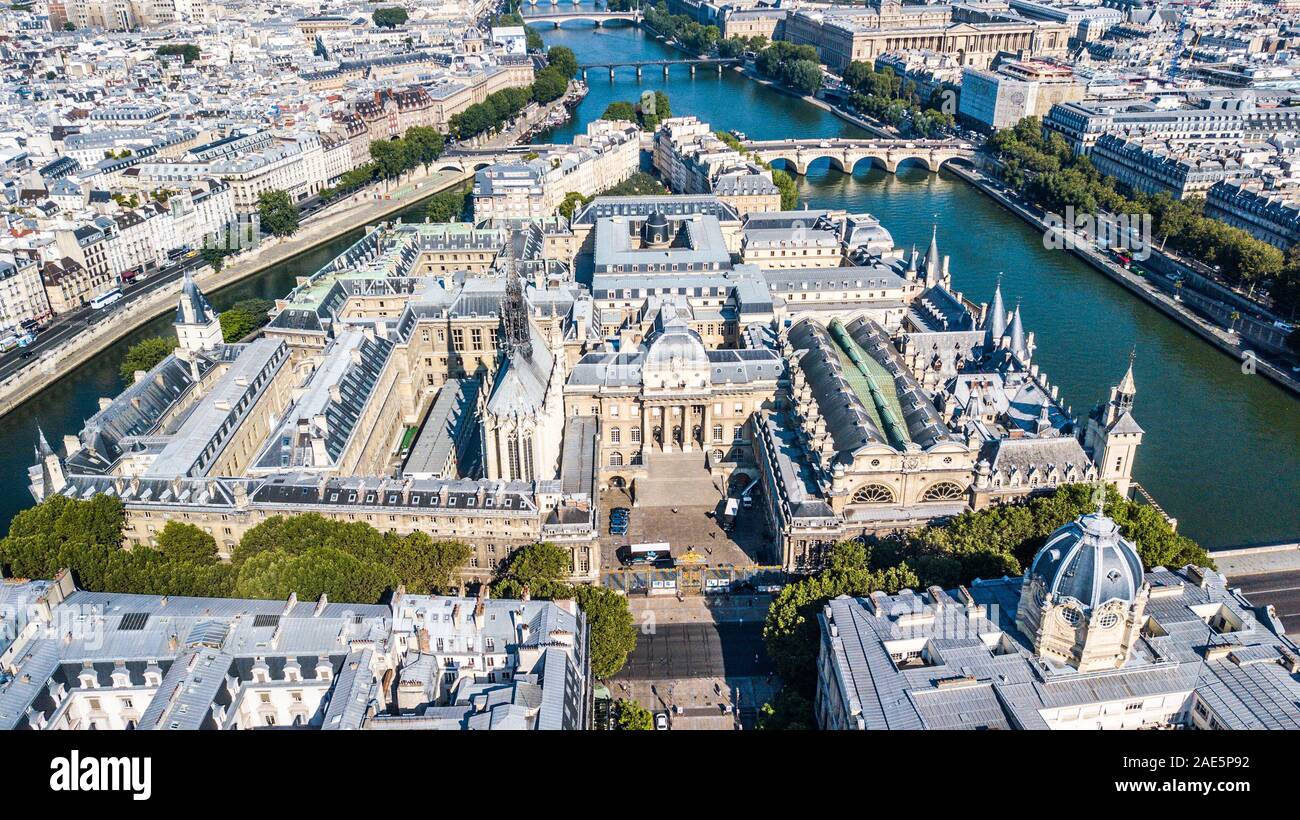 Palais de Justice de Paris, Stadt Courthouse, Paris, Frankreich Stockfoto