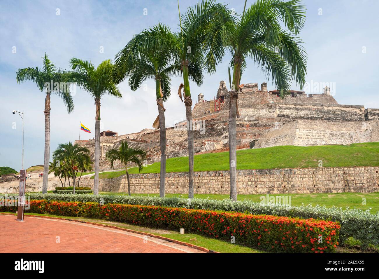 Das Schloss von San Felipe de Barajas in Cartagena, Kolumbien. Stockfoto