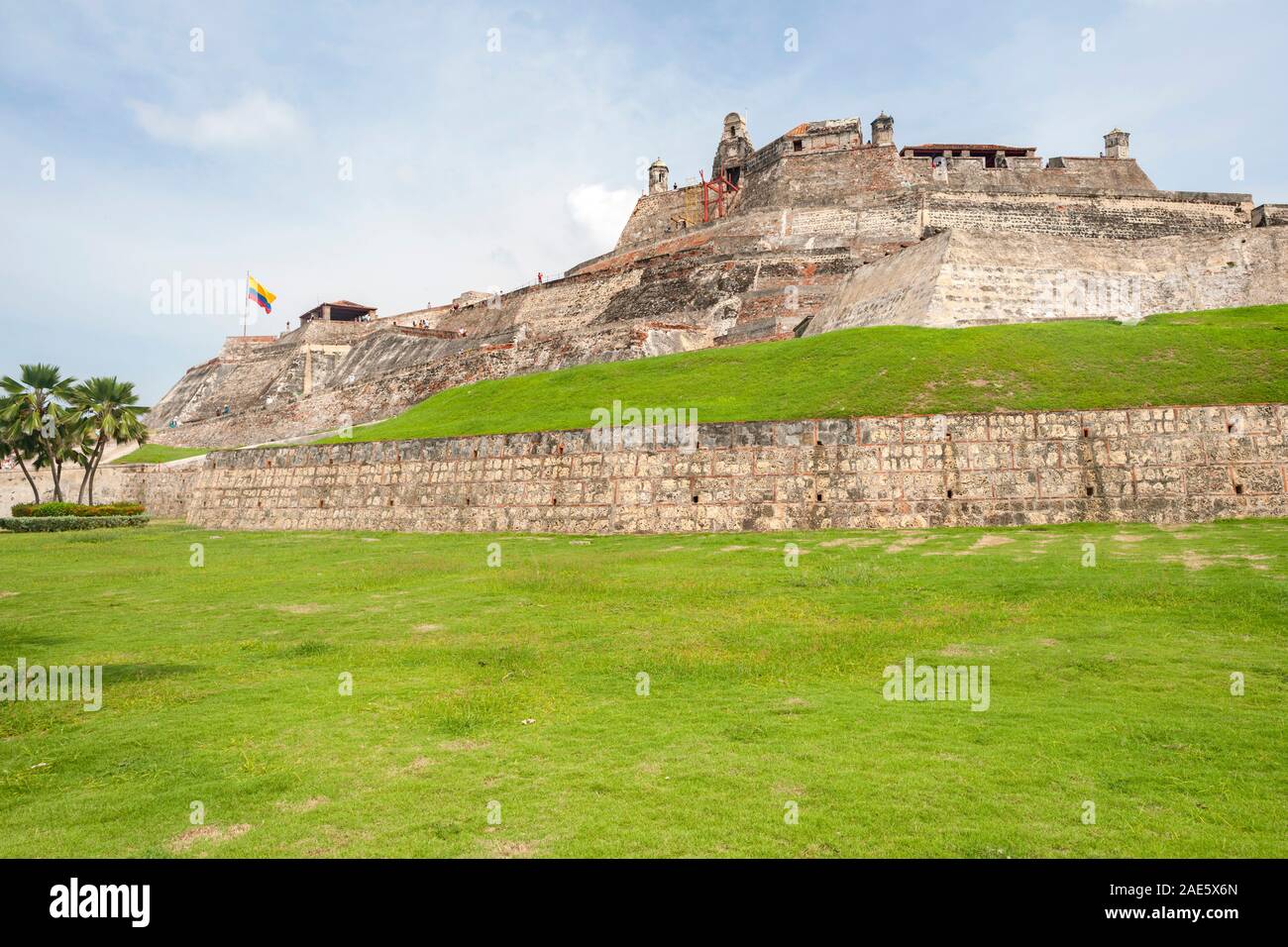 Das Schloss von San Felipe de Barajas in Cartagena, Kolumbien. Stockfoto