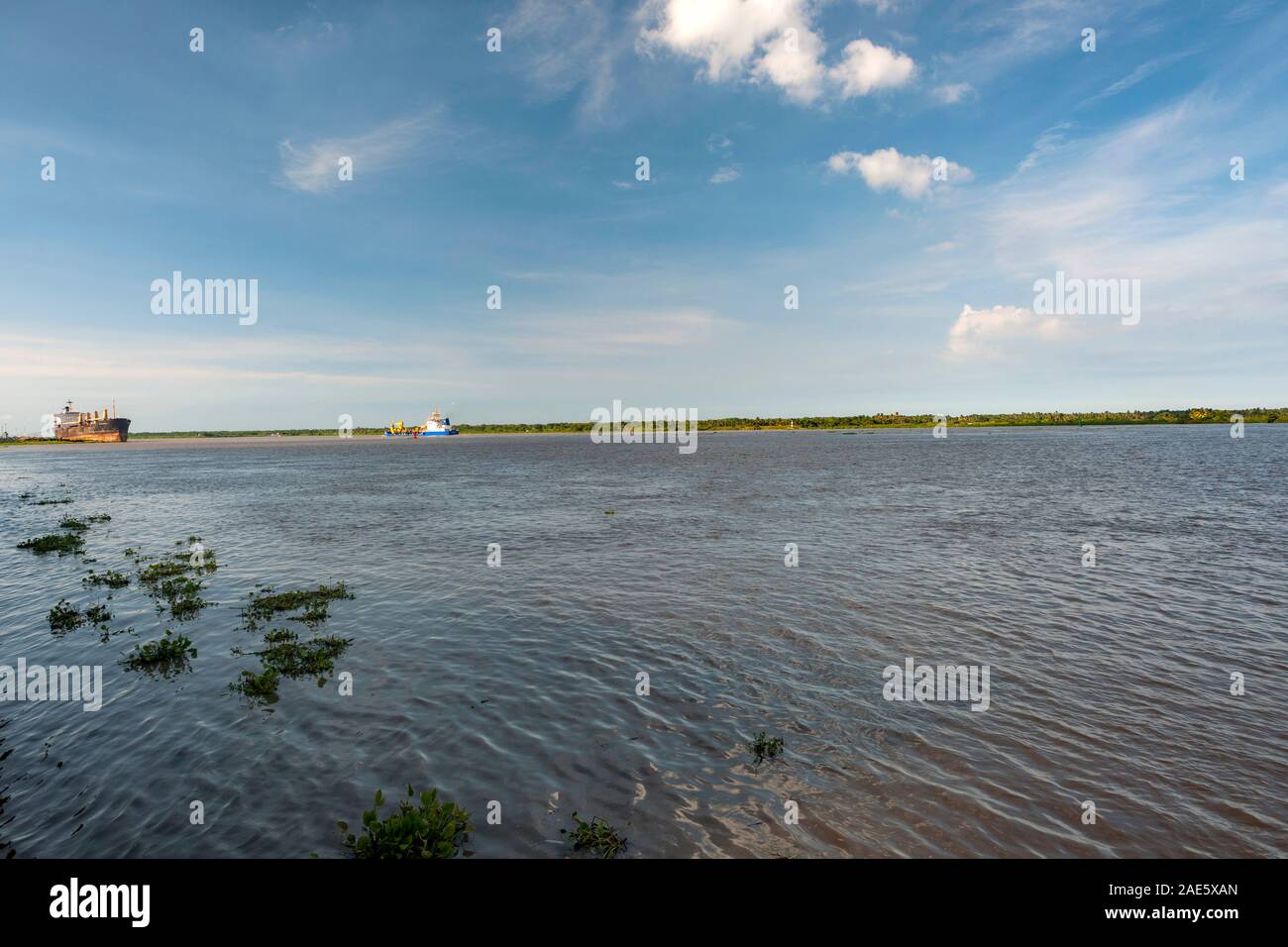Die Magdalena Fluss in Barranquilla in Kolumbien. Stockfoto