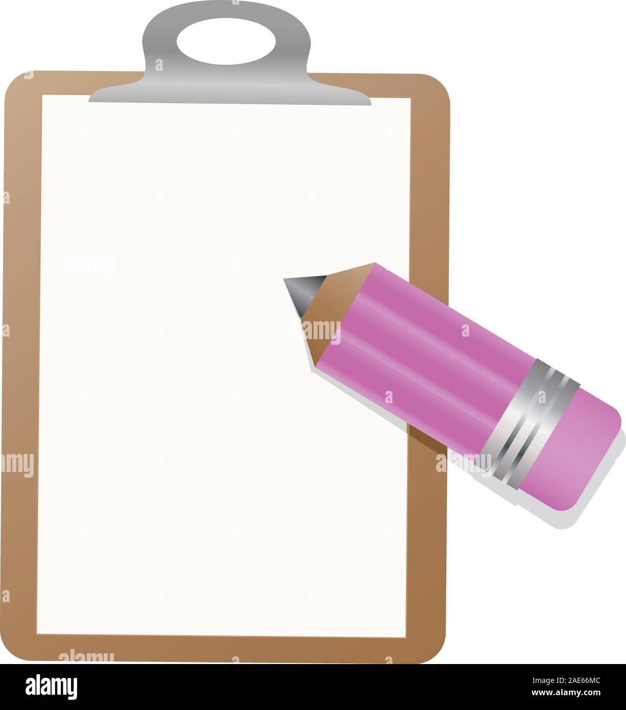 Dies ist Abbildung einer Zwischenablage mit Bleistift. Stock Vektor