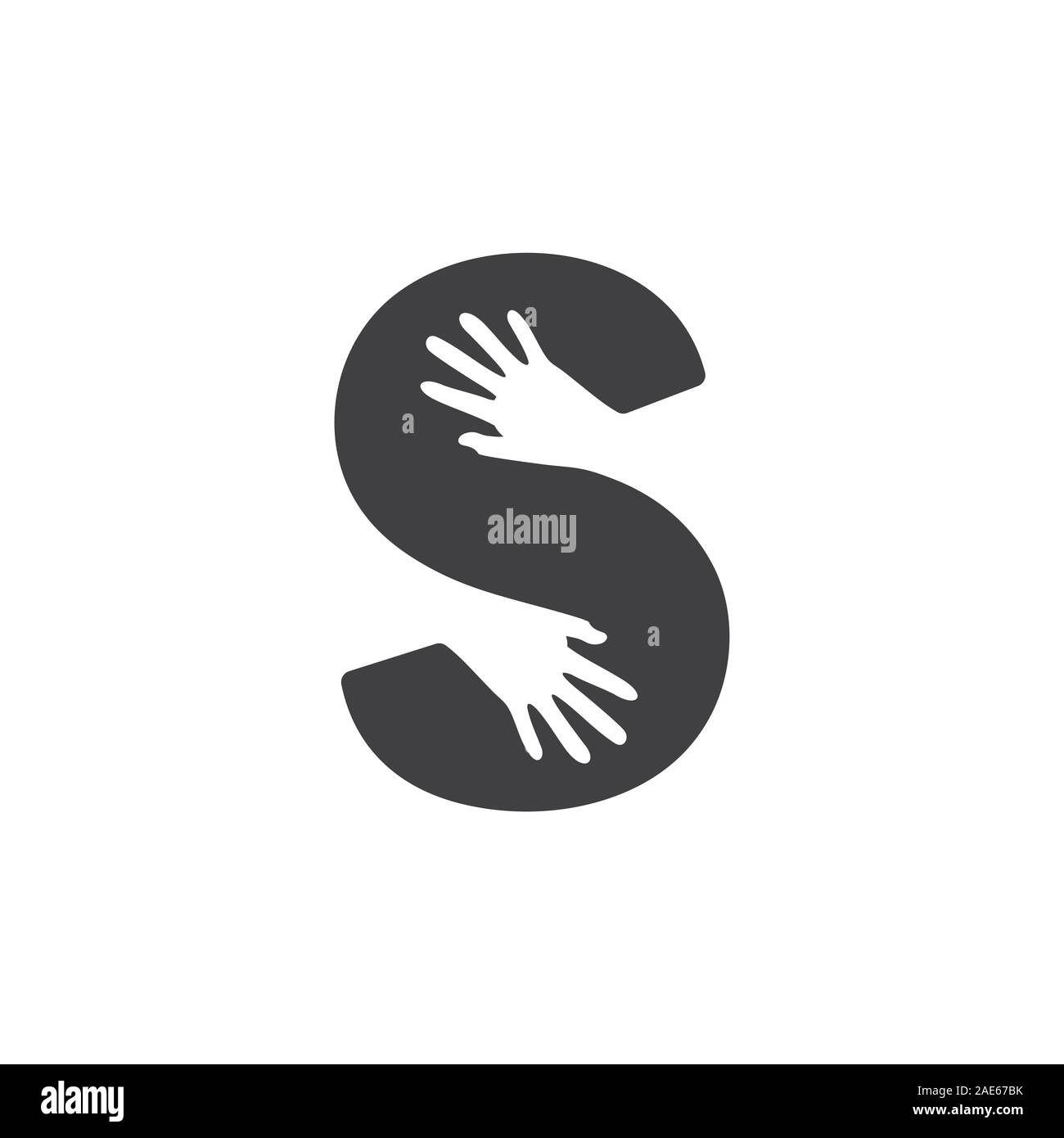 Buchstabe s Hand Care motion logo Vektor Stock Vektor