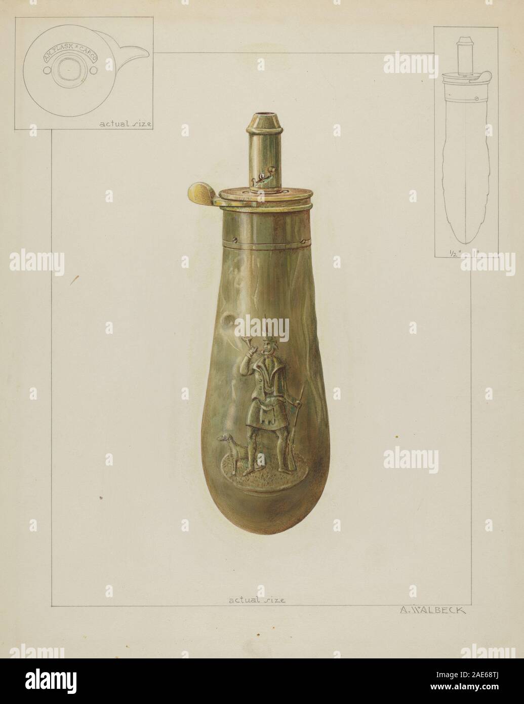 Pulver Horn; ca. 1936 Datum Alfred Walbeck, Pulver Horn, c 1936 Stockfoto