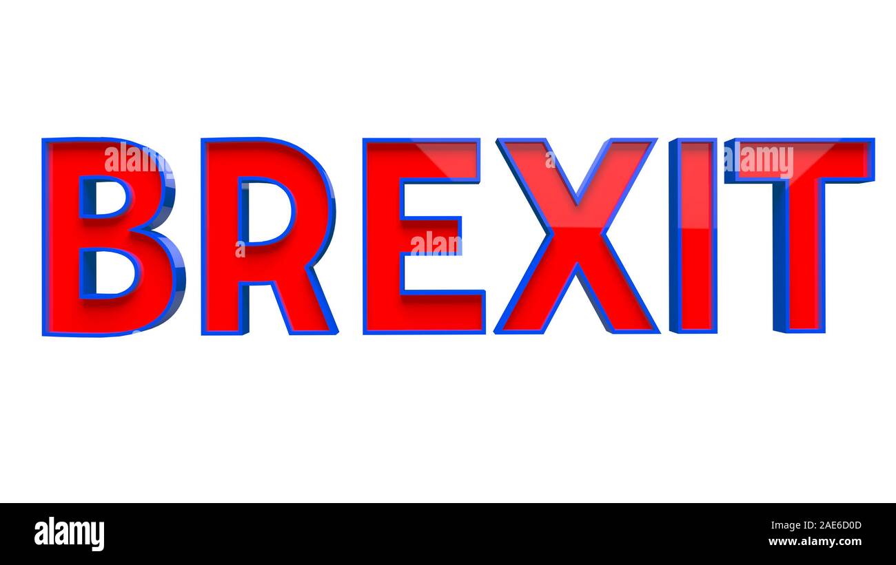 BREXIT UK beendet EU 3D-Darstellung Stockfoto