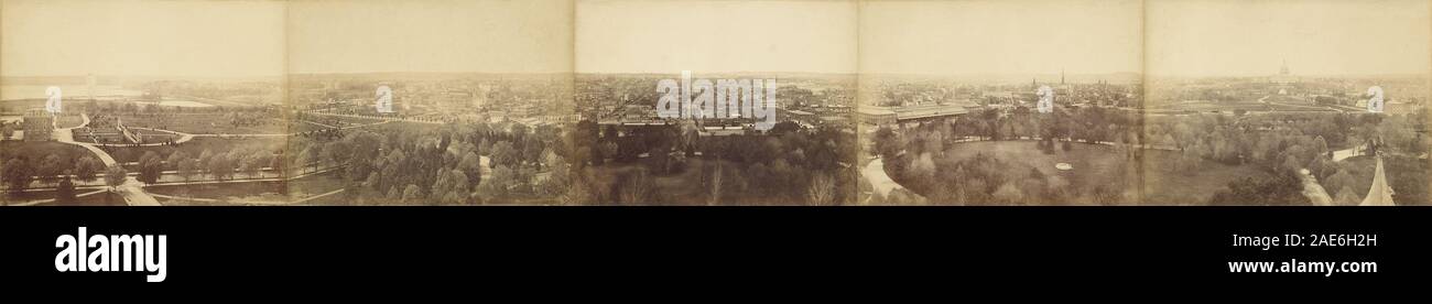 Panoramablick von Washington, DC; zwischen 1860 und 1876 Datum amerikanische Jahrhundert, Panoramablick von Washington, DC, 1860-1876 Stockfoto