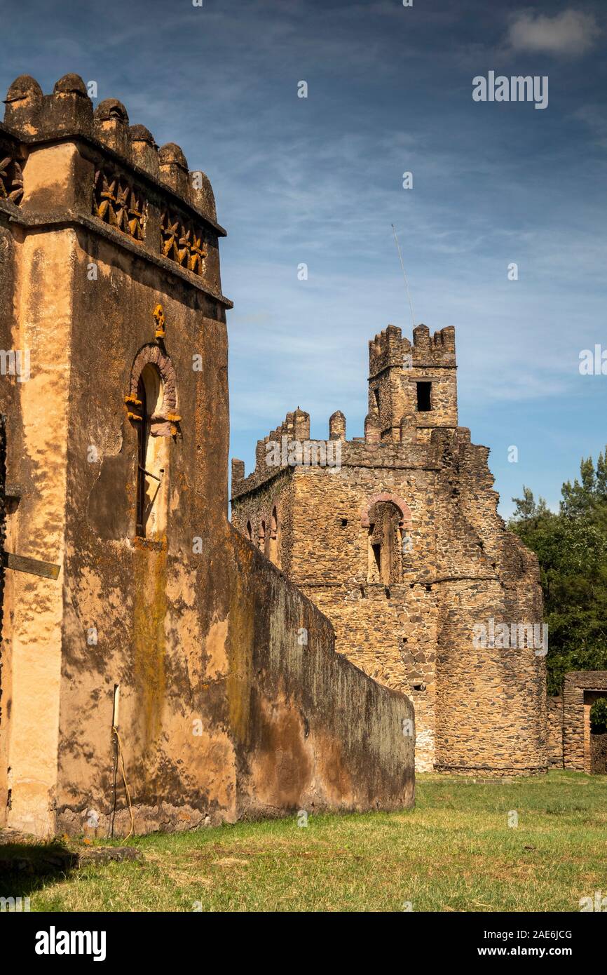 Äthiopien, Amhara-region, Gondar, Fasil Ghebbi, royal Compound, Kaiser Yohannes' Bibliothek von Fasilidas' Schloss Stockfoto
