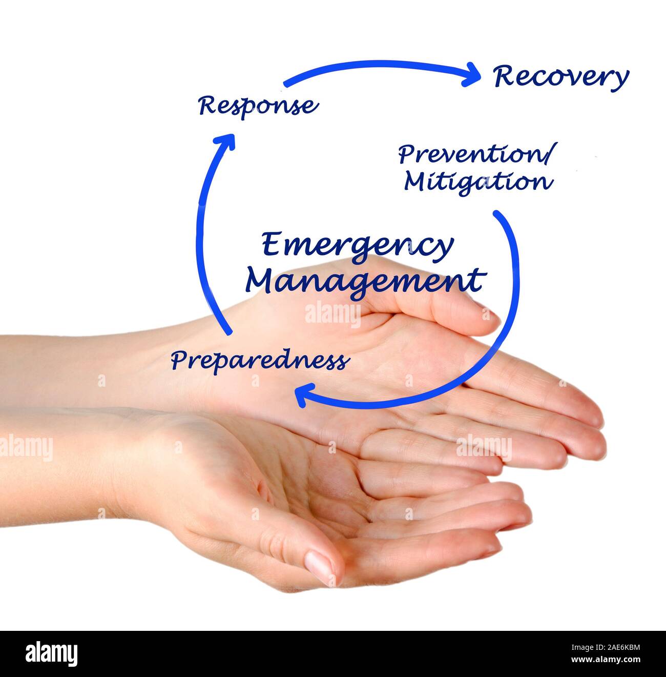 Emergency Management Cycle Stockfoto