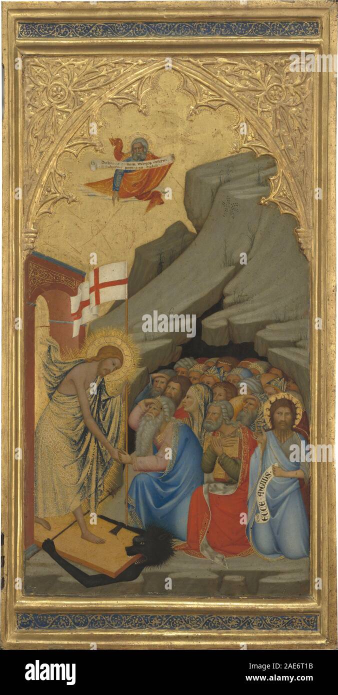 Szenen aus der Passion Christi: Der Abstieg in die Vorhölle [Rechts]; 1380 s Andrea Vanni, Szenen aus der Passion Christi - der Abstieg in die Vorhölle (rechts), 1380 s Stockfoto