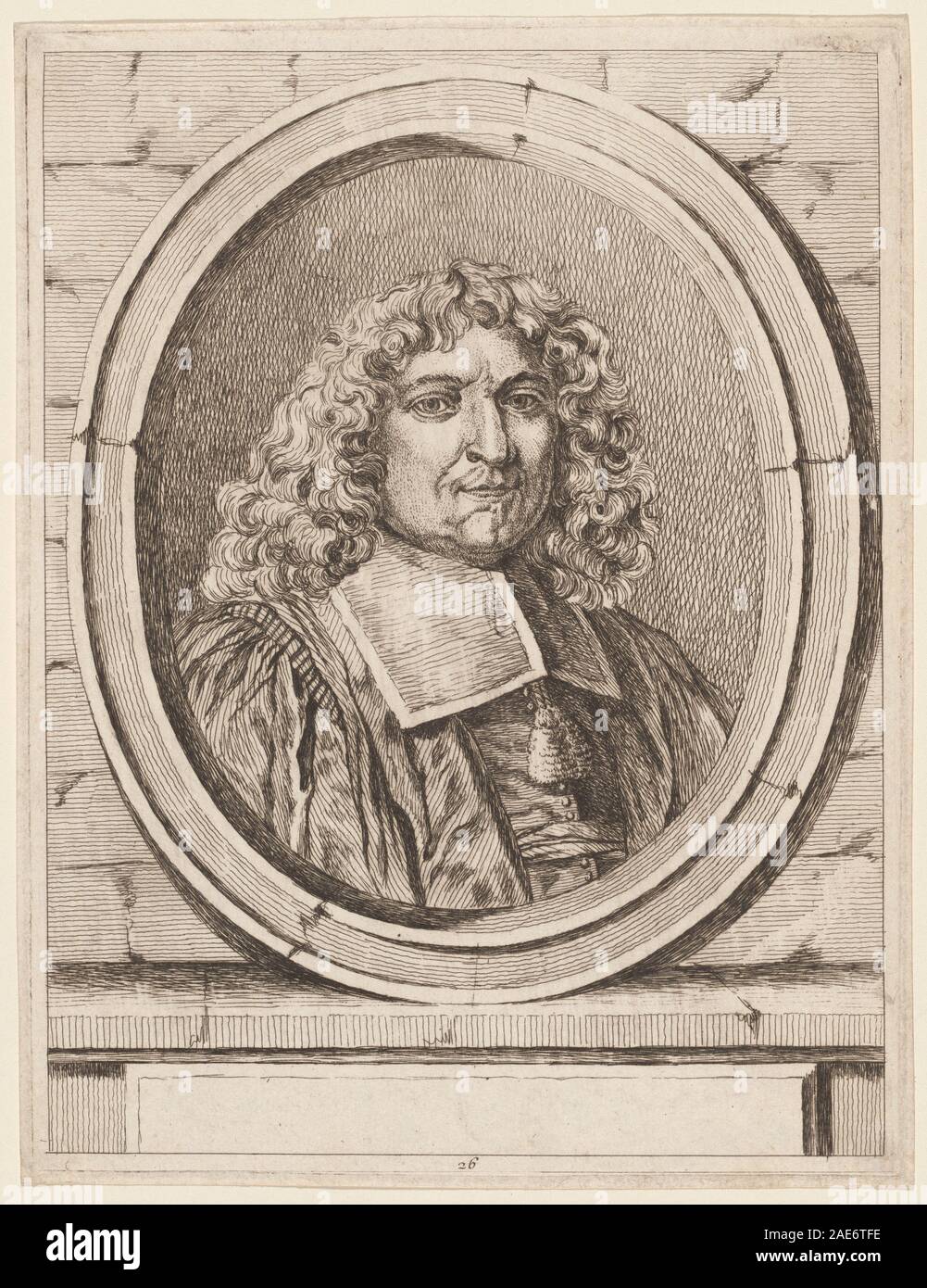 Dieses Porträt zeigt Louis Boucherat, Kanzler und Hüter der französischen Siebe aus den 1760er Jahren Es spiegelt die politische Geschichte Frankreichs und die Konventionen der Porträts des 18. Jahrhunderts wider. Stockfoto