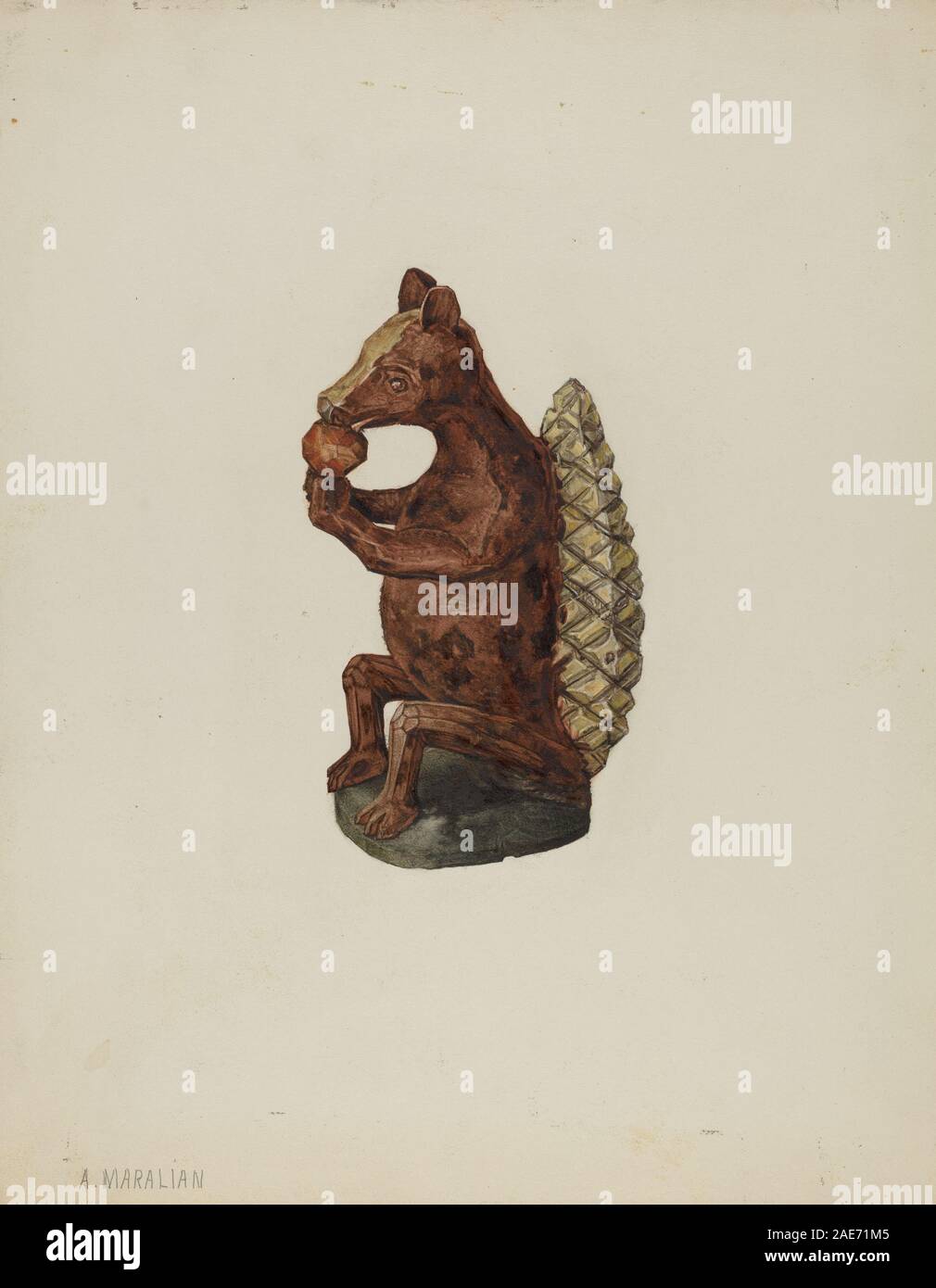 Pa. in der Deutschen Eichhörnchen Abbildung; 1935/1942 Arsen Maralian, Pa deutschen Eichhörnchen Abbildung, 1935-1942 Stockfoto