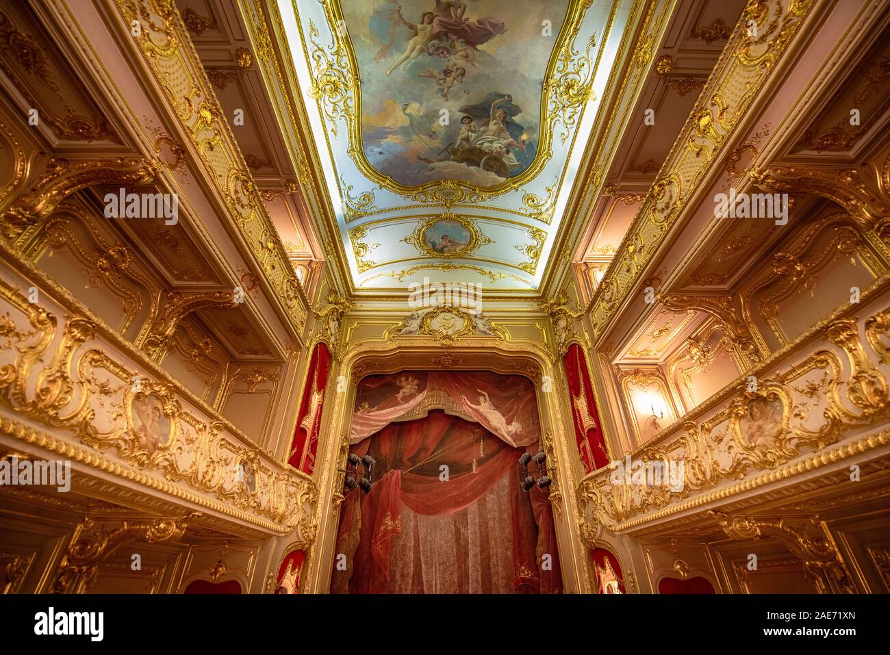 Sankt Petersburg, RUSSLAND. Heimkino des Yusupov-Palastes auf Moika. Es wurde im XVIII Jahrhundert errichtet Stockfoto