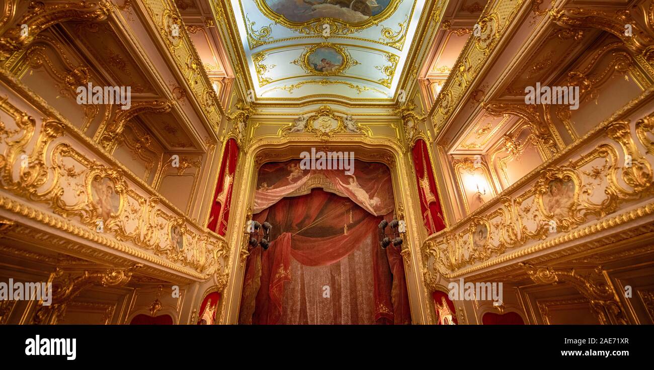 Sankt Petersburg, RUSSLAND. Heimkino des Yusupov-Palastes auf Moika. Es wurde im XVIII Jahrhundert errichtet Stockfoto