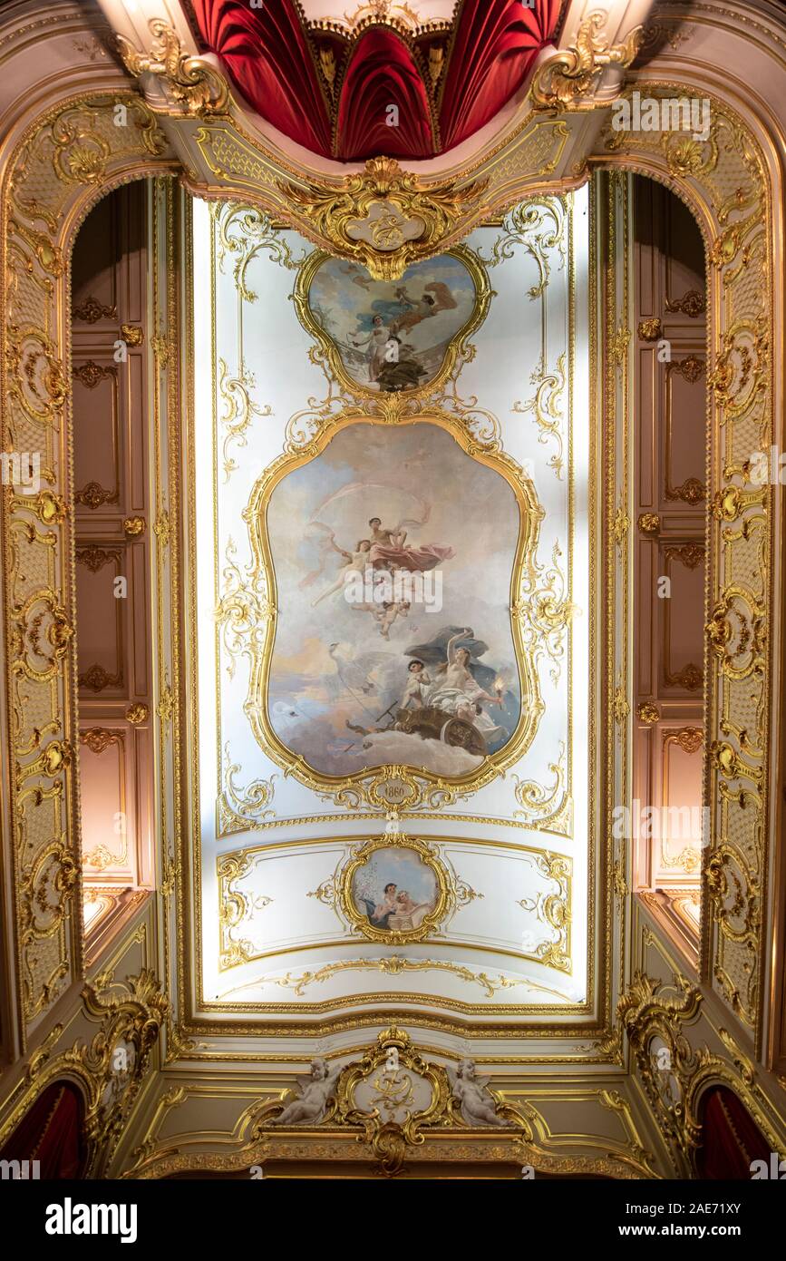 Sankt Petersburg, RUSSLAND. Heimkino des Yusupov-Palastes auf Moika. Es wurde im XVIII Jahrhundert errichtet Stockfoto