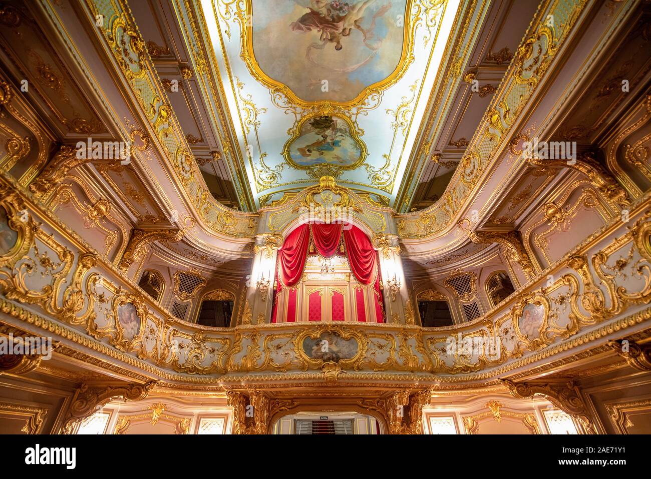 Sankt Petersburg, RUSSLAND. Heimkino des Yusupov-Palastes auf Moika. Es wurde im XVIII Jahrhundert errichtet Stockfoto