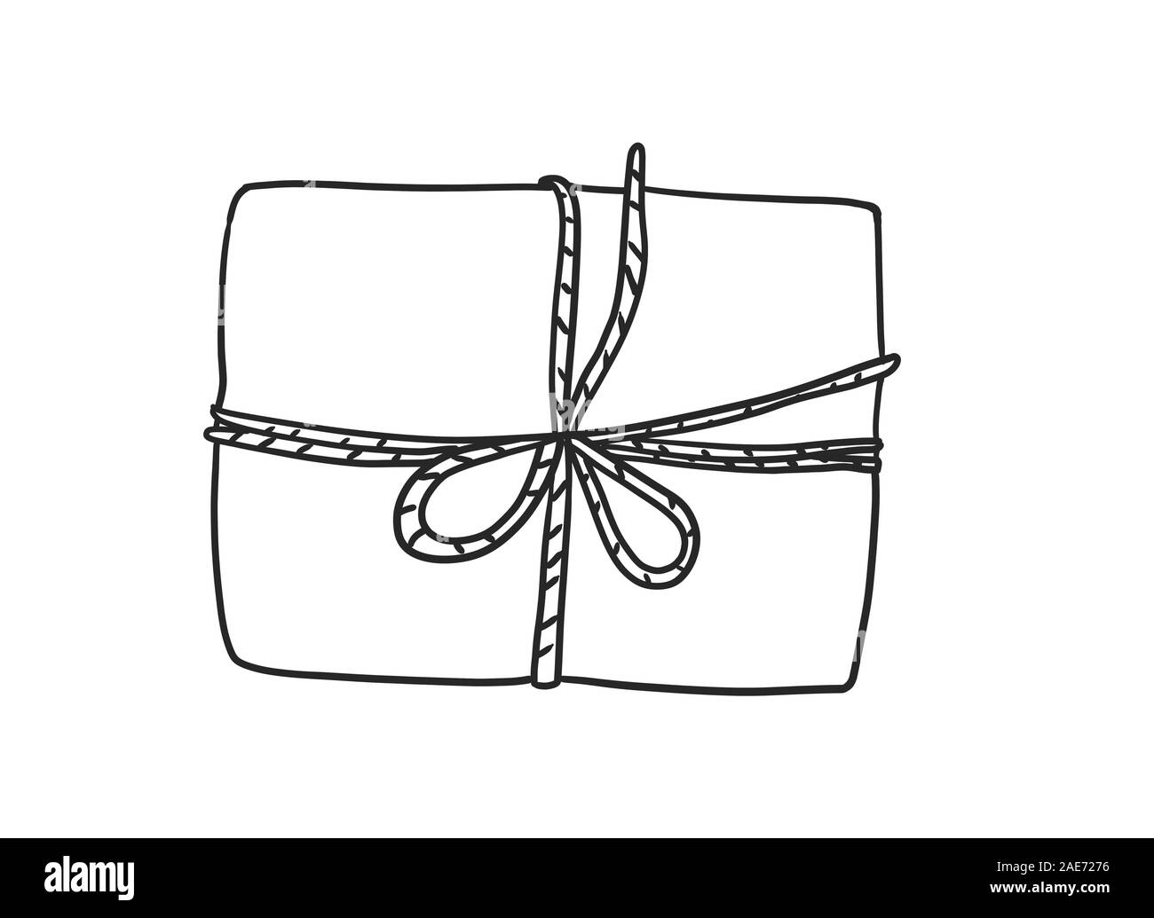 Hand gezeichnet Geschenk schrulligen Card Design Stockfoto