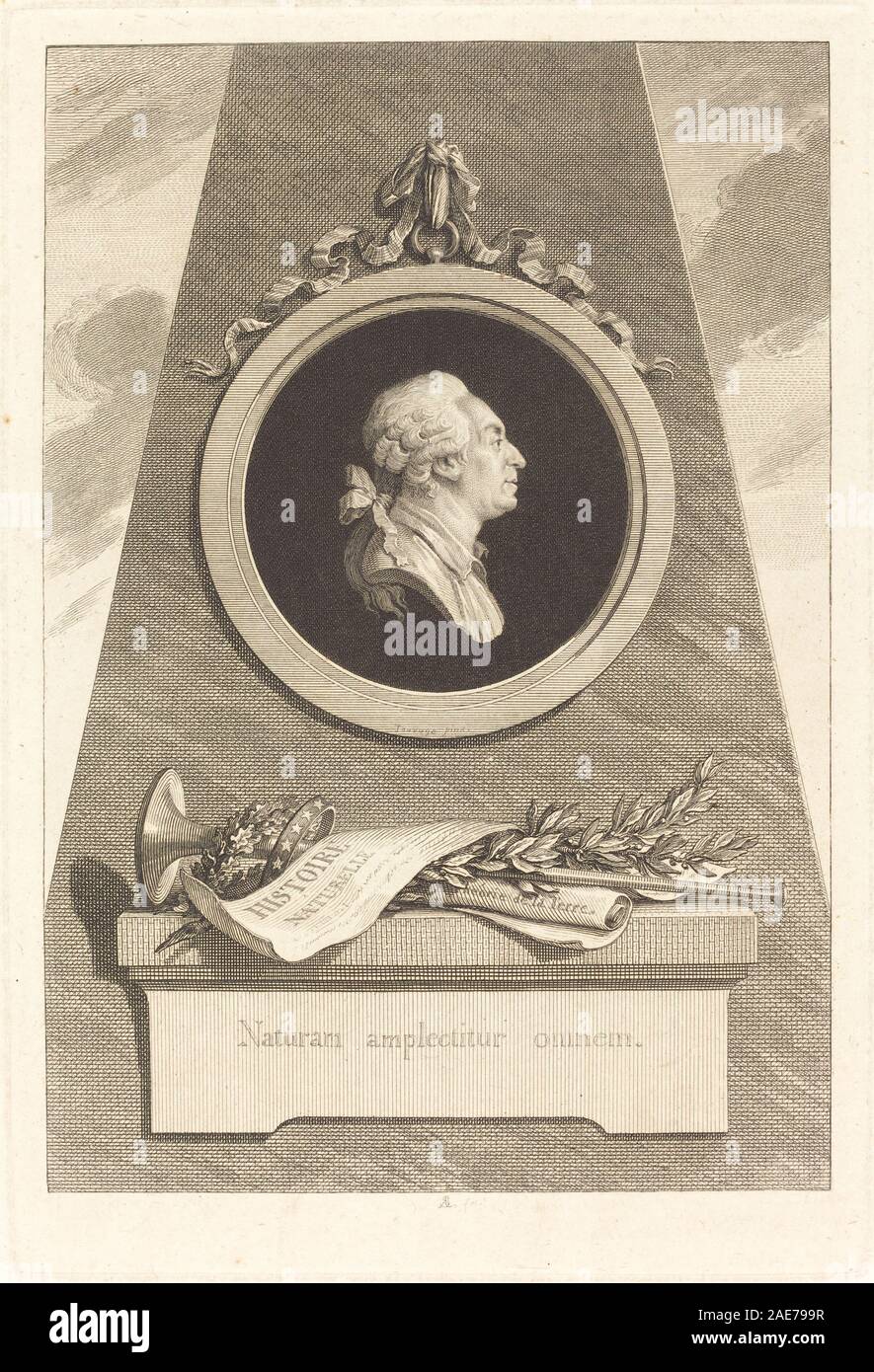 Comte de Buffon; 1798 Datum Augustin de Saint-Aubin nach Piat Joseph Sauvage, Comte de Buffon, 1798 Stockfoto