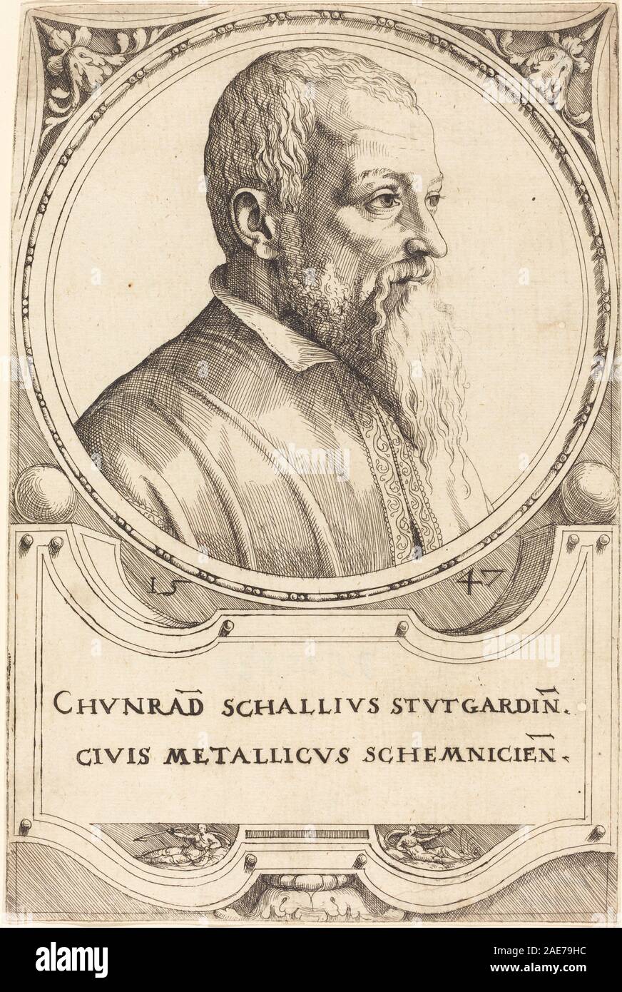Conrad Schall; 1547 Datum Augustin Hirschvogel, Conrad Schall, 1547 Stockfoto