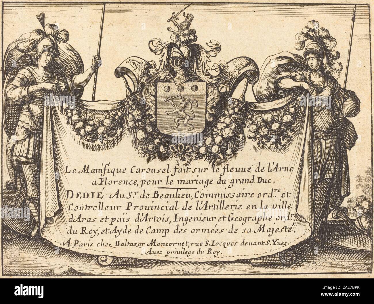 Titelseite Balthasar Moncornet nach Remigio Cantagallina, Titelseite Stockfoto