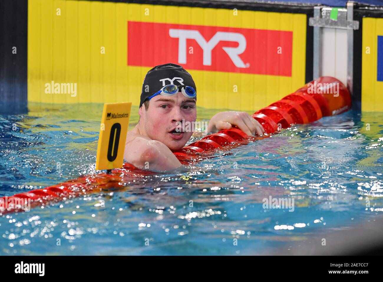 GLASGOW, VEREINIGTES KÖNIGREICH. 07 Dez, 2019. Während der Tag 4 Der LEN Europäischen kurzen Kurs Schwimmen Meisterschaften 2019 in Tollcross International Swimming Mitte am Samstag, 07. Dezember 2019. GLASGOW SCHOTTLAND. Credit: Taka G Wu/Alamy leben Nachrichten Stockfoto