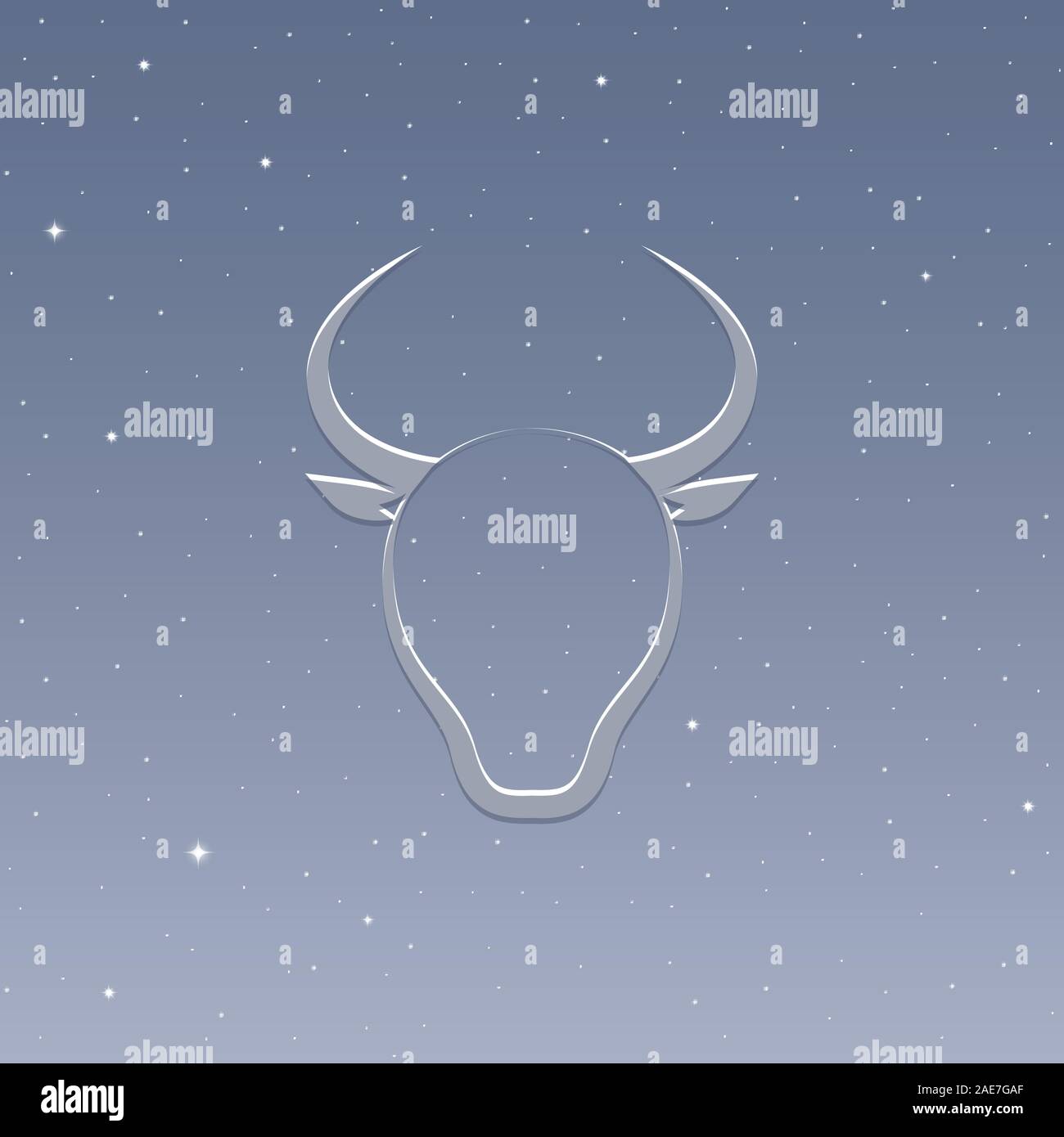 Sternzeichen Stier Horoskop im Sternenhimmel Vektor-illustration EPS 10. Stock Vektor