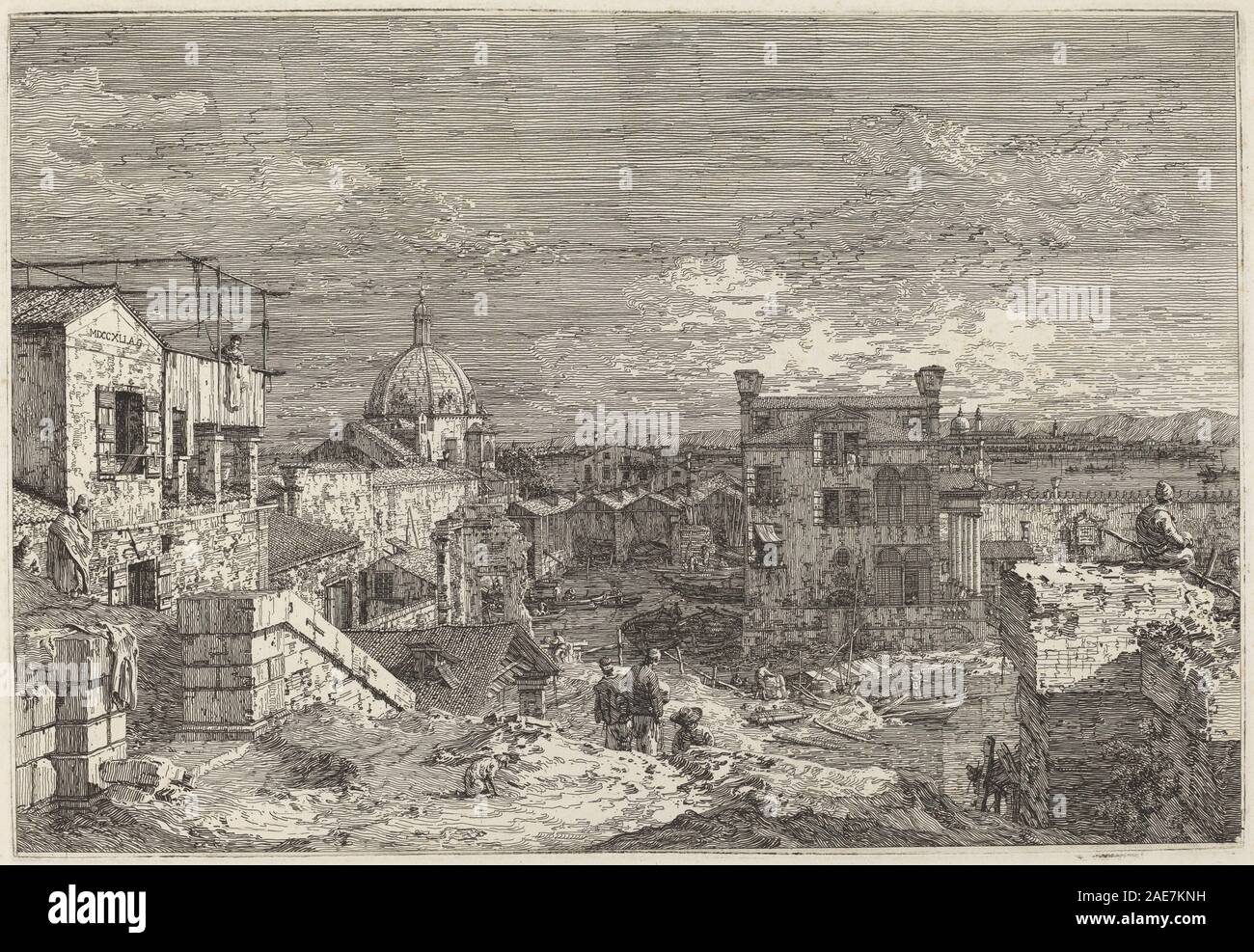 Imaginären Blick auf Venedig; 1741 Datum Canaletto, imaginären Blick auf Venedig, 1741 Stockfoto