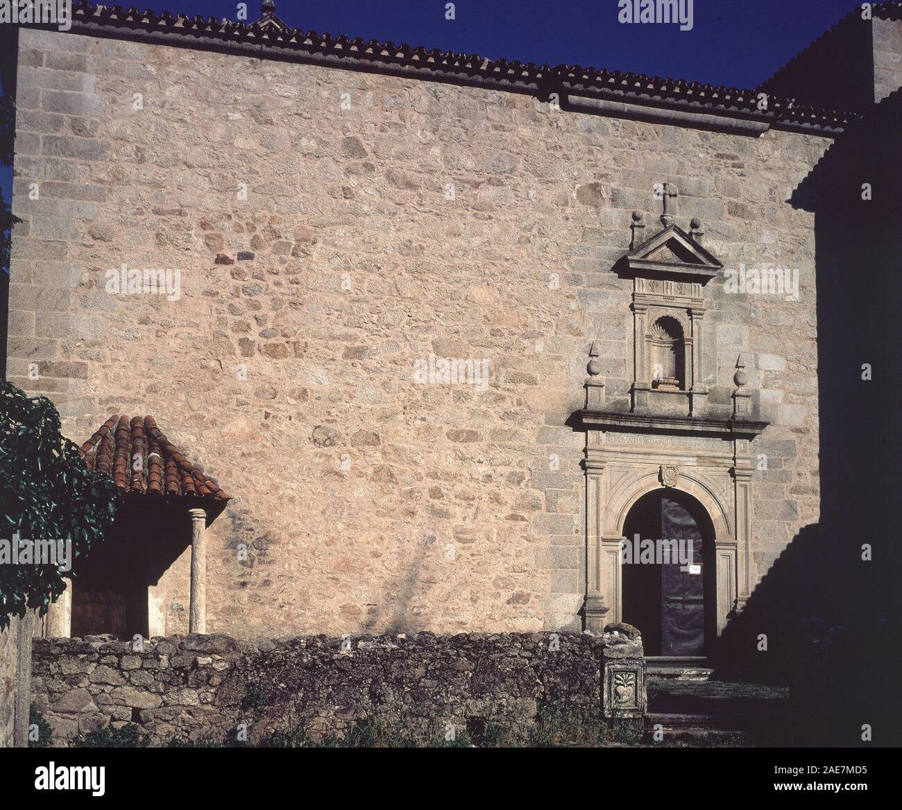 MONASTERIO DEL PALANCAR MINUSCULO REFUGIO DE SAN PEDRO DE ALCANTARA CONOCIDO COMO EL CONVENTICO. Lage: Convento del Palancar. Navalmoral de la Mata. CACERES. Spanien. Stockfoto