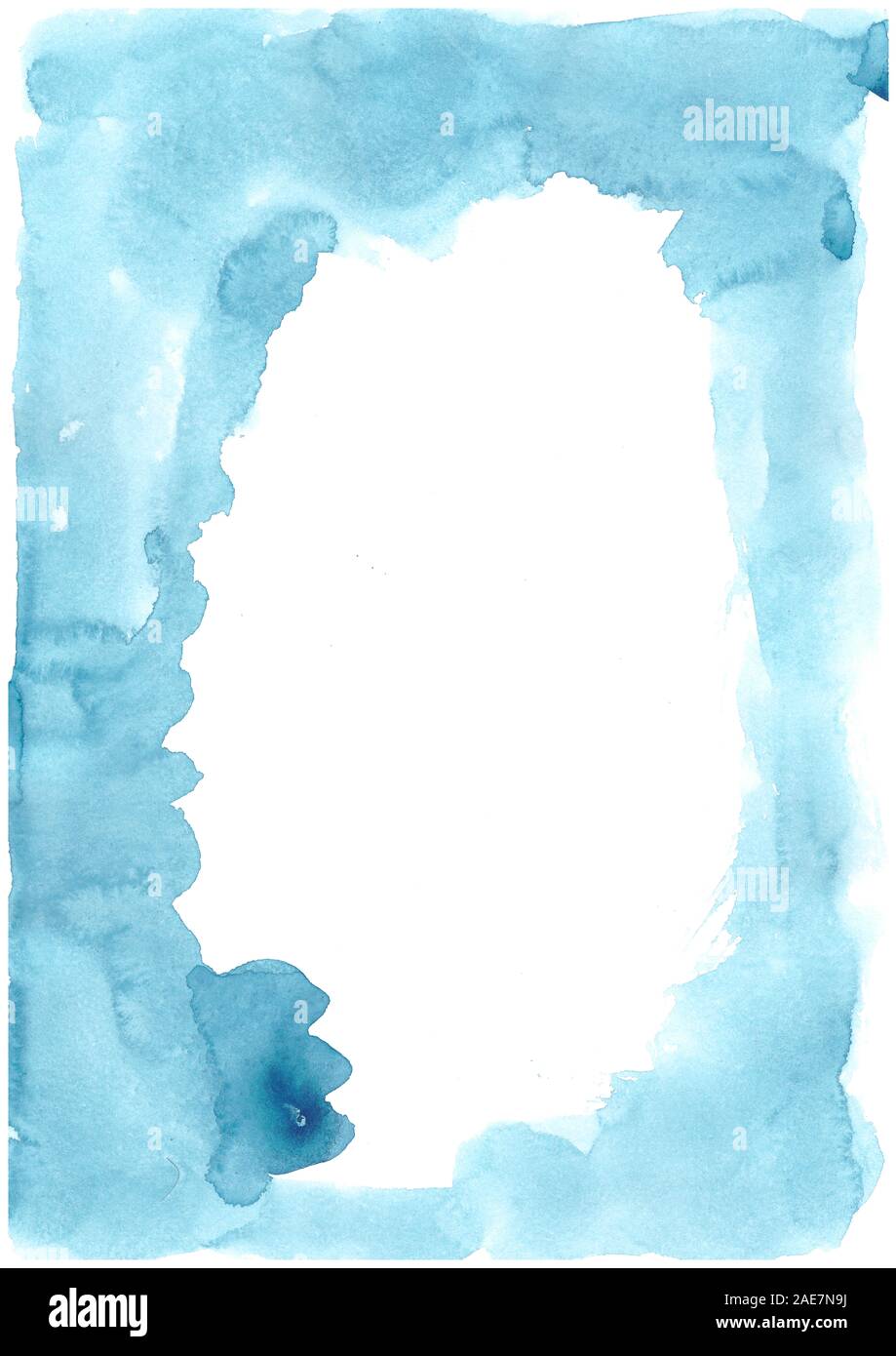 Blau aquarell Rahmen. Farbenfrohe abstrakte Textur. Hand paint Design  Elemente. Pinsel aquarell Splash. Künstlerischen Hintergrund. Grunge lack  Rahmen. Handma Stockfotografie - Alamy