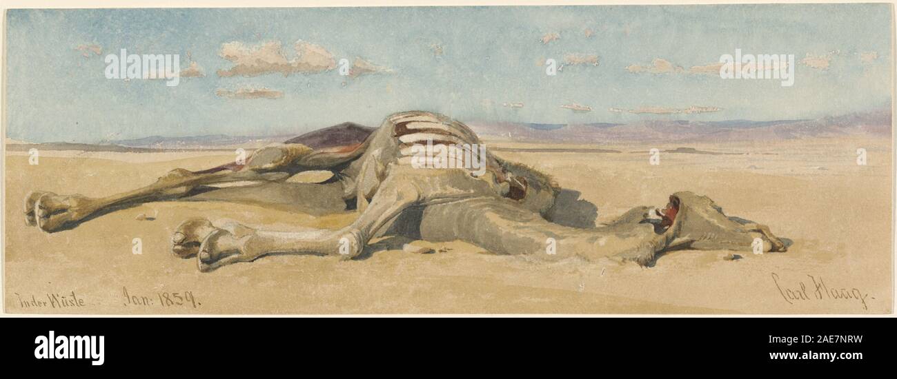 In der Wüste (In der Wüste); 1859 Datum Carl Haag, in der Wüste (In der Wüste), 1859 Stockfoto