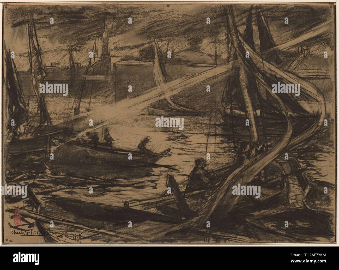 Der Sturm; 1908 Datum Charles Fromuth, der Sturm, 1908 Stockfoto