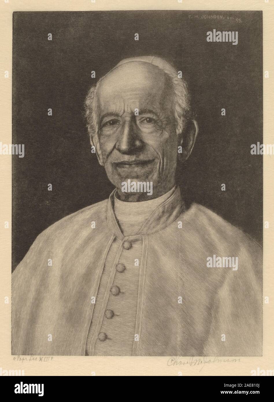 Papst Leo XIII; 1899 Datum Charles M Johnson, Papst Leo XIII., 1899 Stockfoto