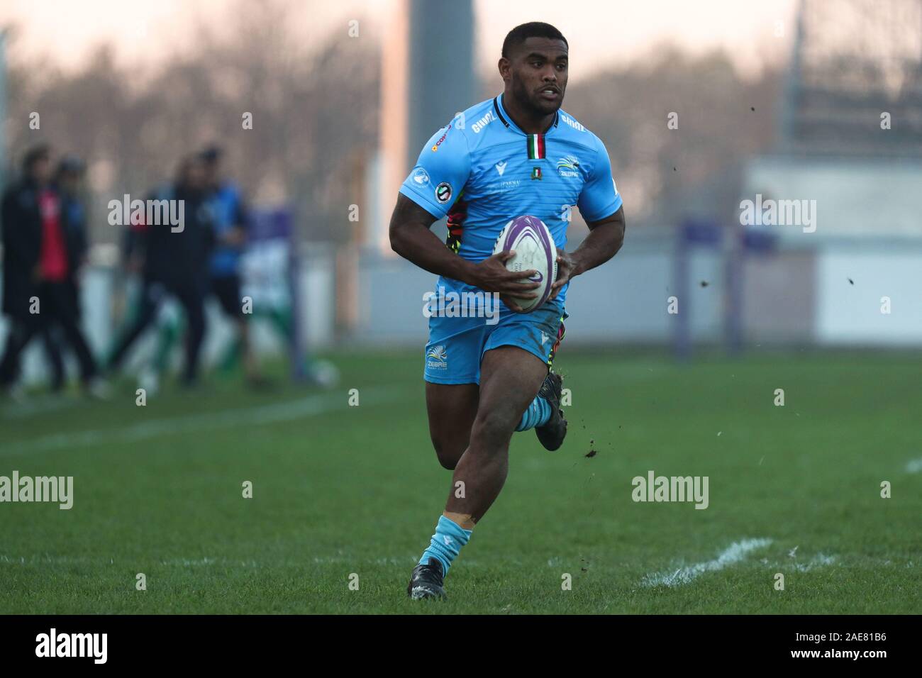 Calvisano, Italien, 07 Dez 2019, versuchen Sie, von Paula balekana (zebre) während Zebre Rugby vs Brive-Rugby Challenge Cup - Kreditkarten: LPS/Massimiliano Carnabuci/Alamy leben Nachrichten Stockfoto