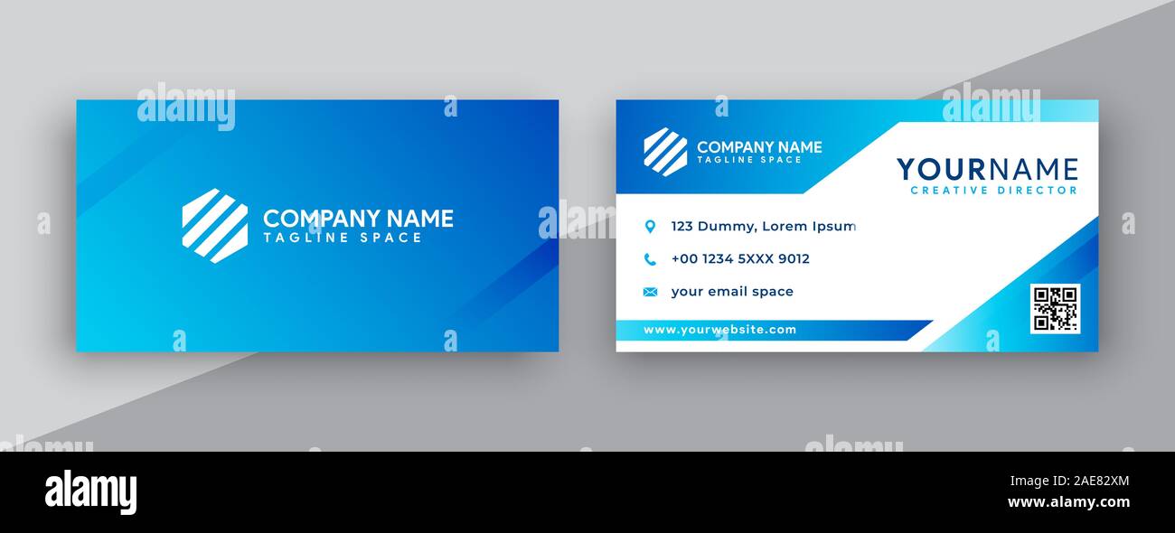Moderne business card Design. Doppelseitig business card Design vorlage. blaue Farbabstufungen business card Inspiration Stockfoto Moderne business card Design. Doppelseitig business card Design vorlage. blaue Farbabstufungen business card Inspiration Stockfoto