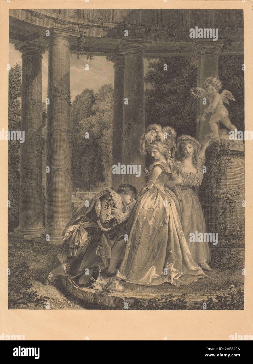 La Erklärung Charles-Clement Bervic nach Louis Rolland Trinquesse, La Erklärung Stockfoto