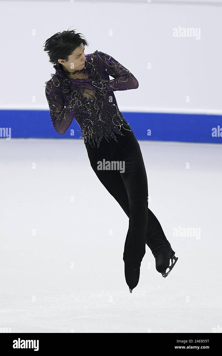 Torino, Italien. 7 Dez, 2019. Männer-Kür yuzuru Hanyu giappone Secondo postoduring ISU Grand Prix - Tag 3, Ice Sports in Turin, Italien, 07. Dezember 2019 - LPS/Tonello Abozzi Credit: Tonello Abozzi/LPS/ZUMA Draht/Alamy leben Nachrichten Stockfoto