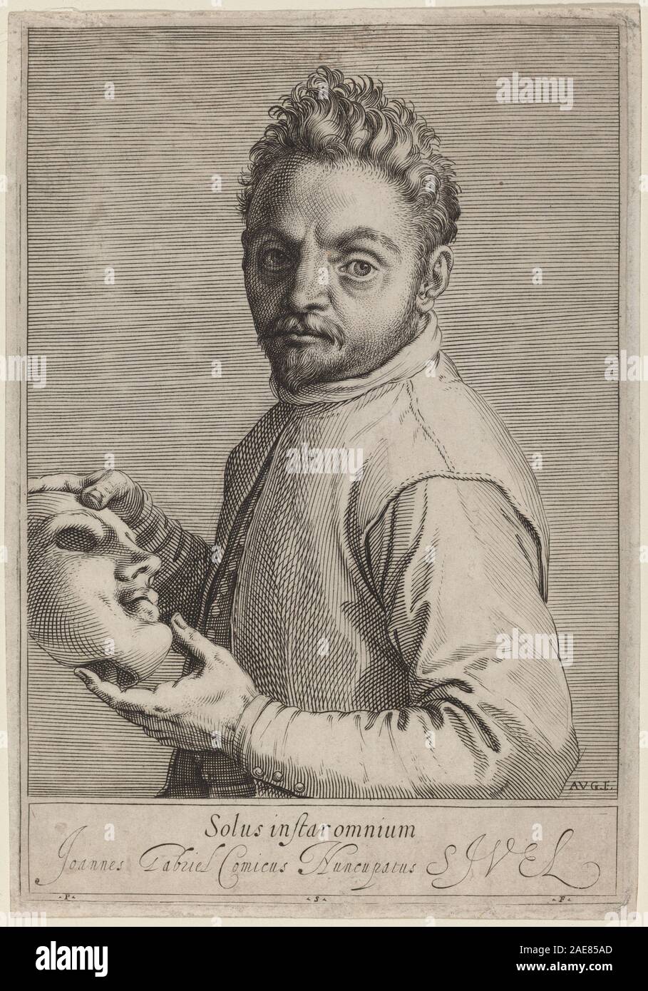 Giovanni Gabrielli; c. 1599 Agostino Carracci, Giovanni Gabrielli, c 1599 Stockfoto