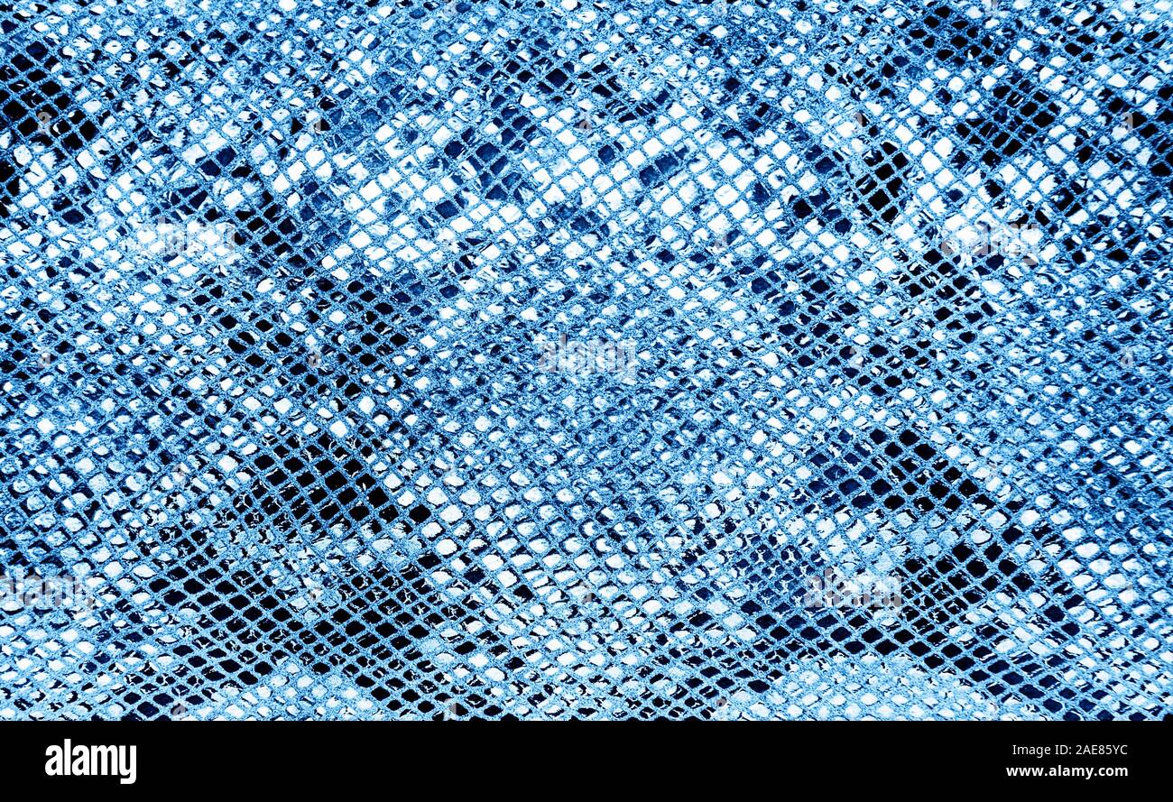 Snake Skin Hintergrund Farben Blau. Stockfoto