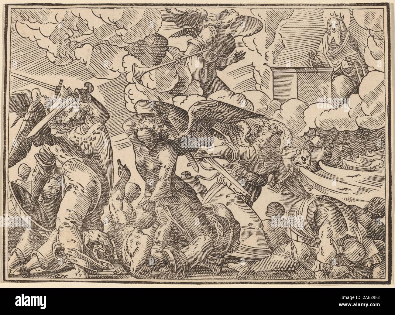 Die vier Reiter der Apokalypse; veröffentlichte 1630 Christoph Murer, die vier Reiter der Apokalypse, veröffentlicht 1630 Stockfoto