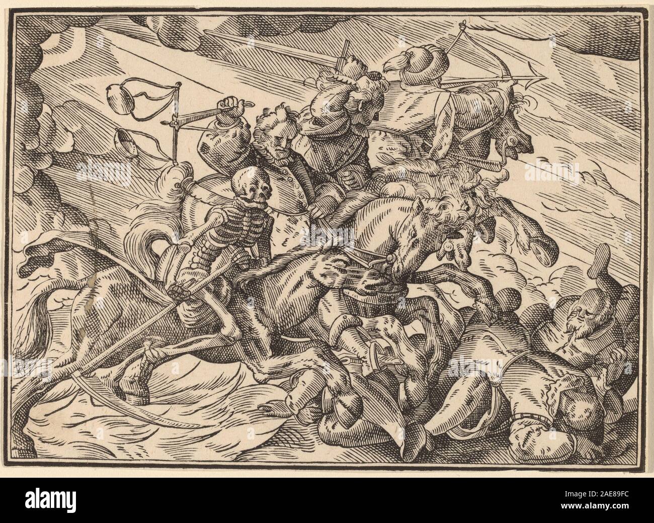 Die vier Reiter der Apokalypse; veröffentlichte 1630 Christoph Murer, die vier Reiter der Apokalypse, veröffentlicht 1630 Stockfoto