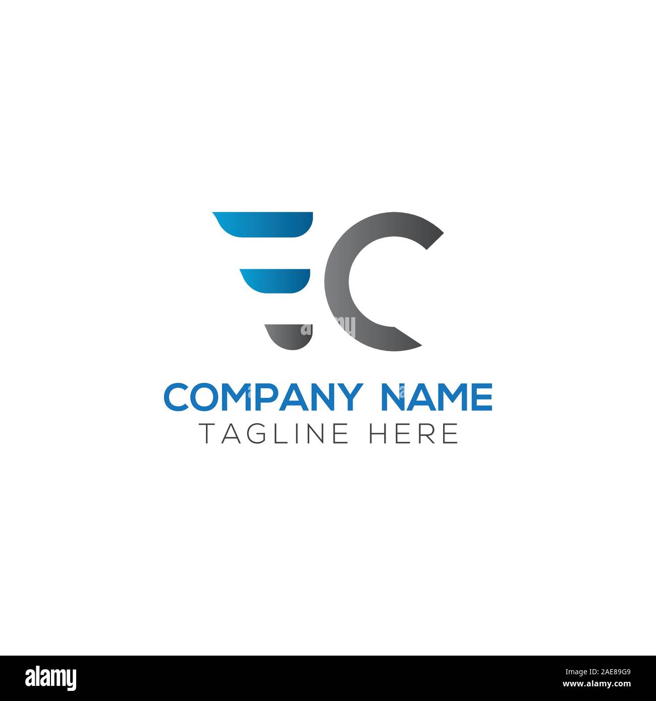 Erste EG Schreiben verbunden Logo. Kreatives Schreiben EG moderne Business Logo Vektor Vorlage. Erste EG Logo Template Design. Stock Vektor