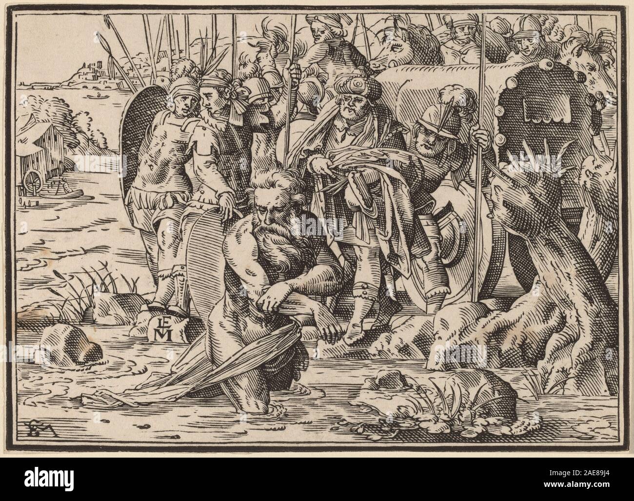 Das Martyrium des Heiligen Jakobus (?); veröffentlichte 1630 Christoph Murer, das Martyrium des Heiligen Jakobus (), veröffentlicht 1630 Stockfoto