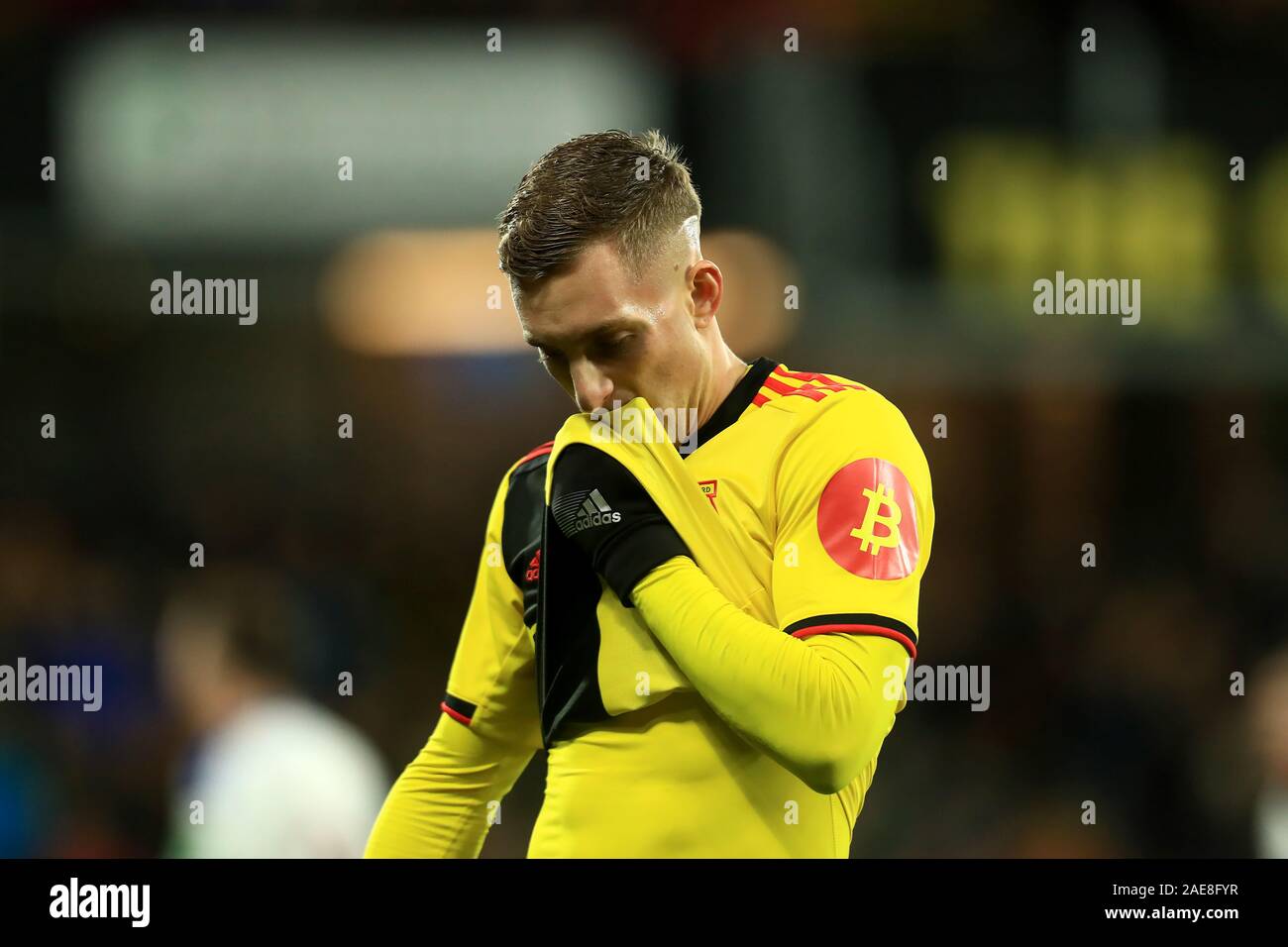 WATFORD, England - Dezember 7th-Watford Gerard Deulofeu während der Premier League Match zwischen Watford und Crystal Palace an der Vicarage Road, Watford am Samstag, den 7. Dezember 2019. (Credit: Leila Coker | MI Nachrichten) das Fotografieren dürfen nur für Zeitung und/oder Zeitschrift redaktionelle Zwecke verwendet werden, eine Lizenz für die gewerbliche Nutzung Kreditkarte erforderlich: MI Nachrichten & Sport/Alamy leben Nachrichten Stockfoto