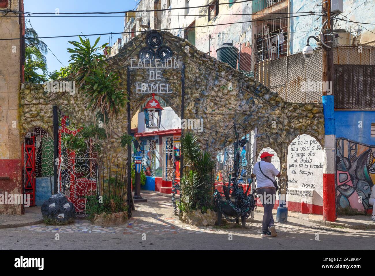 Callejón de Hamel, Havanna, Kuba, Nordamerika Stockfoto