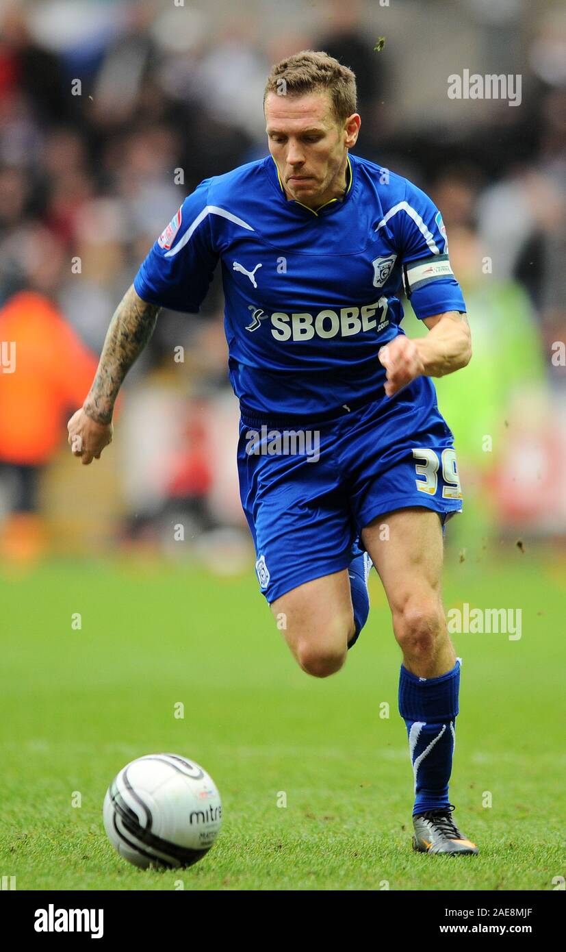 6. Februar 2011 - NPower Meisterschaft Fußball - Swansea Vs Cardiff - Craig Bellamy. Fotograf: Paul Roberts/OneUpTop/Alamy. Stockfoto