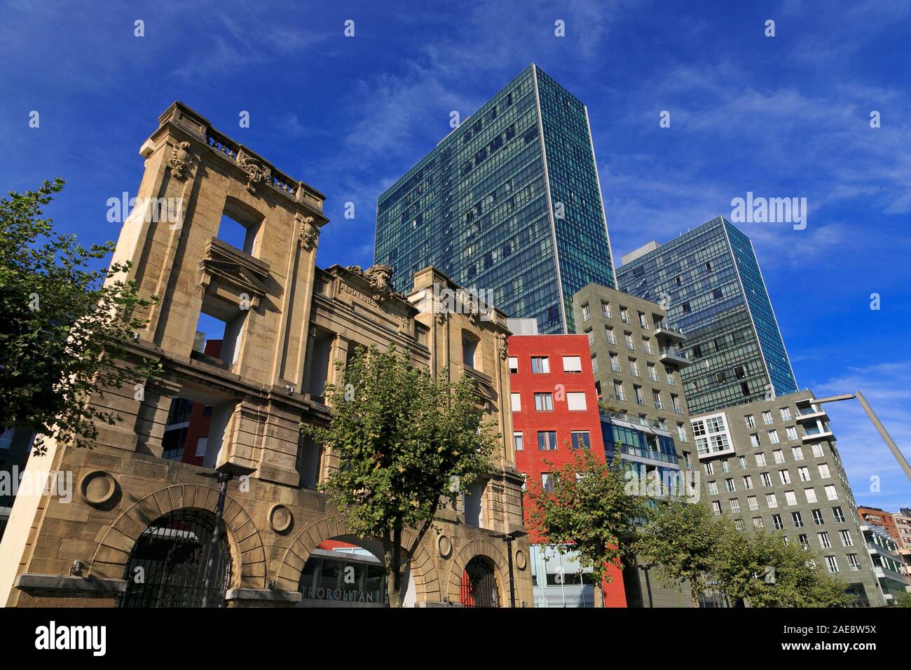 Isozaki Atea Türme, Bilbao, Provinz Biskaya, Golf von Biscaya, Spanien Stockfoto