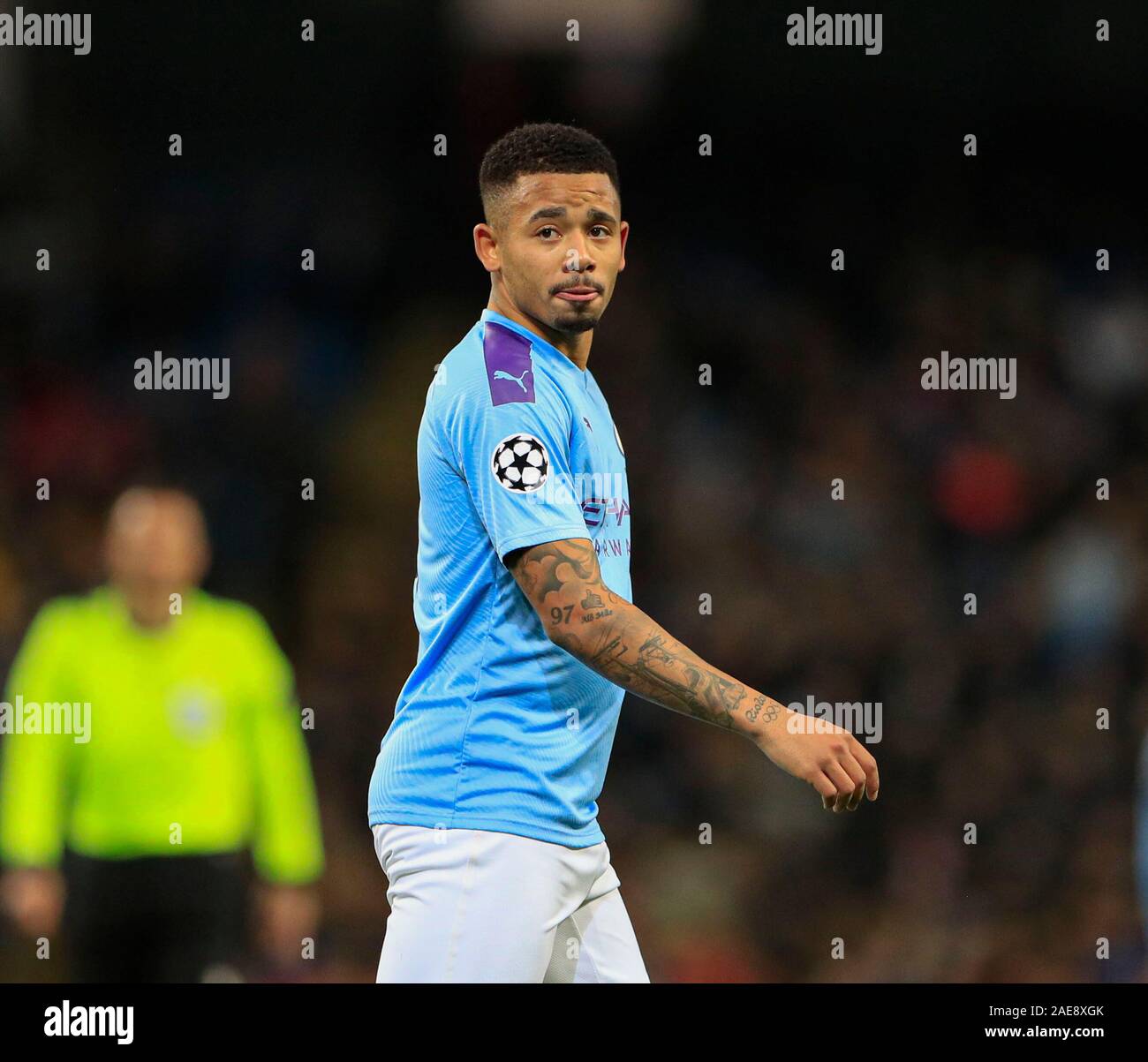 26. November 2019, das Etihad Stadium, Manchester, England; UEFA Champions League, Manchester City v FC Shakhtar Donetsk: Gabriel Jesus (09) von Manchester City Credit: Conor Molloy/News Bilder Stockfoto