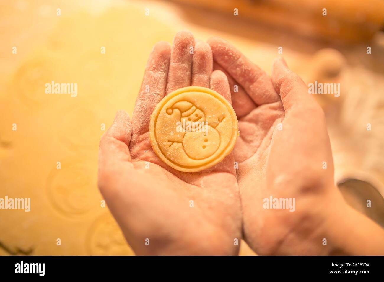 Gestempelt Sugar Cookie Dough - mit Liebe gemacht Stockfoto