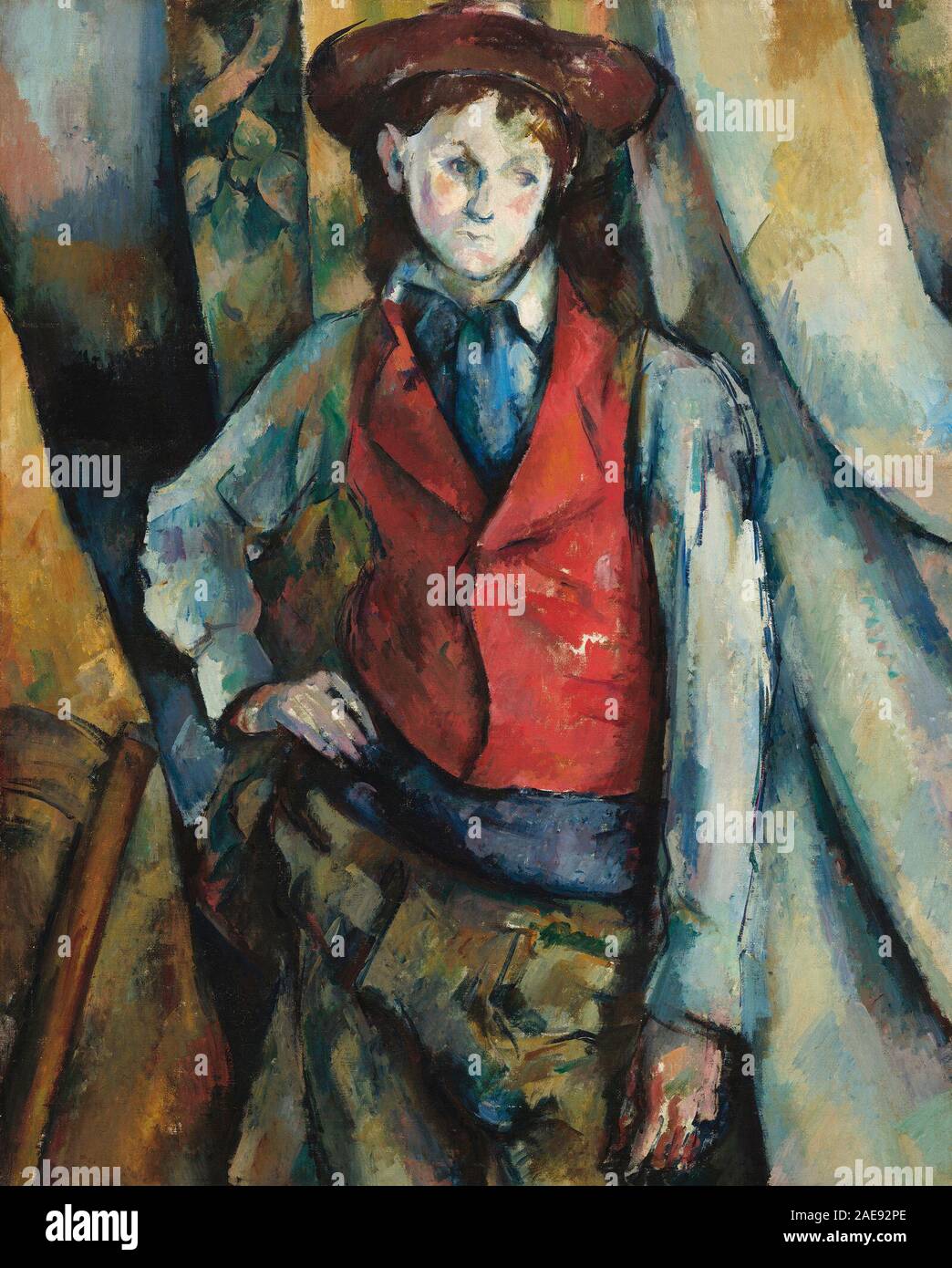 Paul Cézanne (Französisch, 1839 - 1906), Junge in einer roten Weste, 1888-1890, Öl auf Leinwand, Sammlung von Herrn und Frau Paul Mellon, zum 50. Jahrestag der Nationalgalerie 1995.47.5 Stockfoto